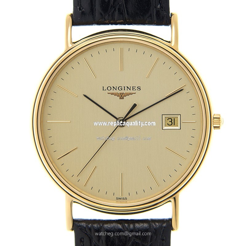 Longines PRESENCE L4.790.2.32.2 Quartz Gold-Plated & Stainless Steel Gold