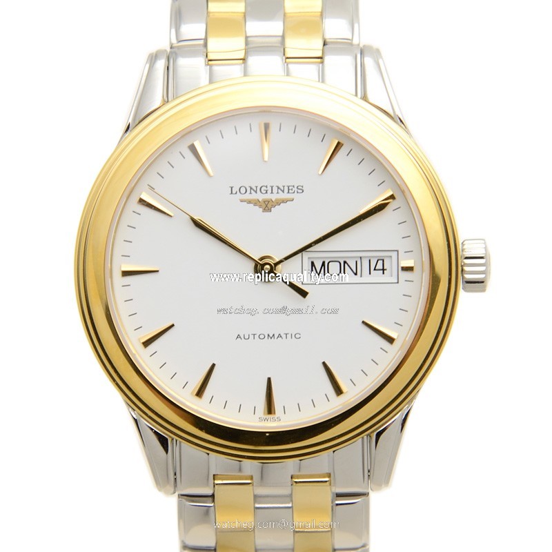 Longines FLAGSHIP L4.799.3.22.7 Automatic PVD Gold White