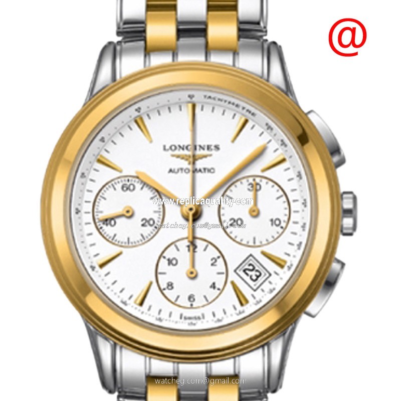 Longines FLAGSHIP L4.803.3.22.7 Automatic 18kt Gold & Steel White