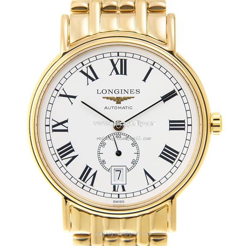 Longines PRESENCE L4.805.2.11.8 Automatic Gold-Plated & Stainless Steel White