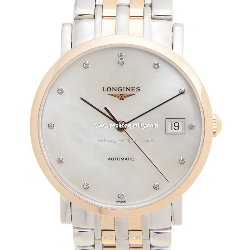 Longines ELEGANT L4.809.5.87.7 Automatic 18kt Rose Gold & Steel White