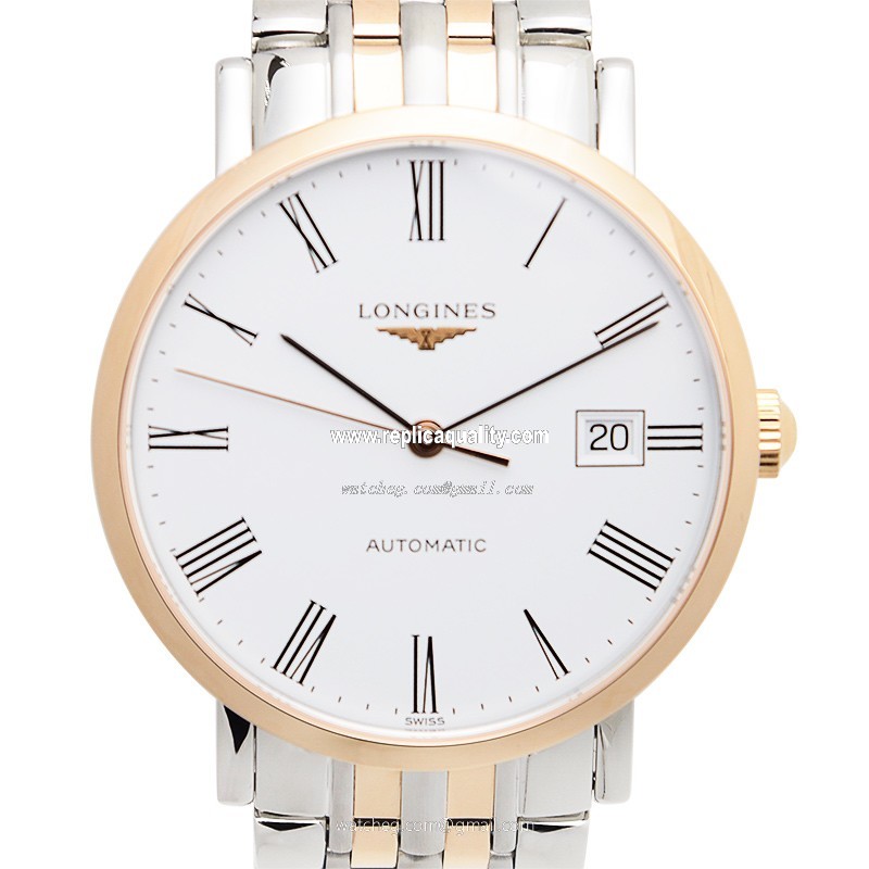 Longines ELEGANT L4.810.5.11.7 Automatic 18kt Rose Gold & Steel White