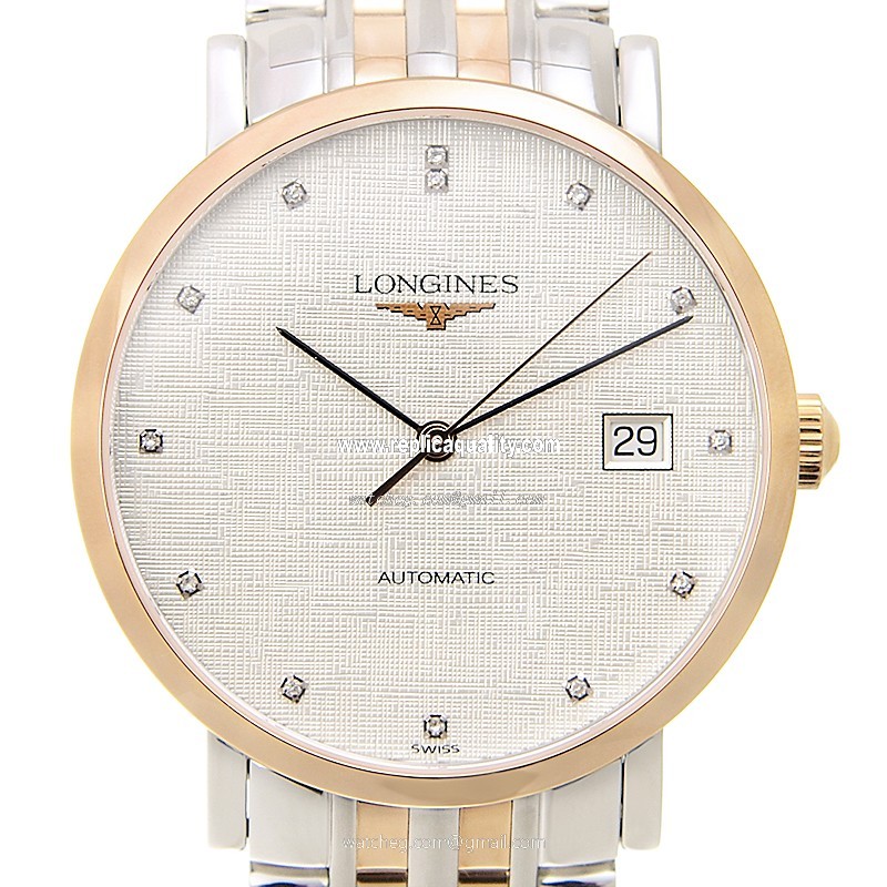 Longines ELEGANT L4.810.5.77.7 Automatic 18kt Rose Gold & Steel Silver