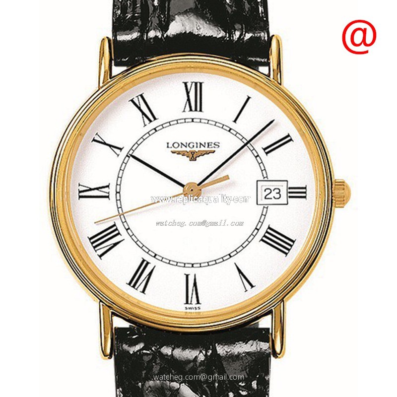 Longines PRESENCE L4.819.2.11.2 Quartz PVD Gold White