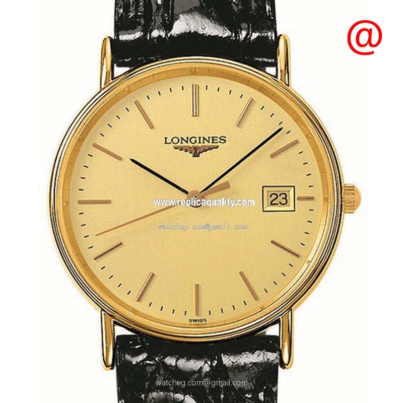 Longines PRESENCE L4.819.2.32.2 Quartz PVD Gold Gold