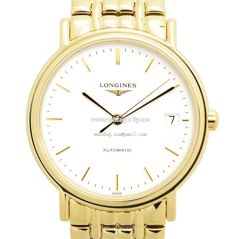 Longines PRESENCE L4.821.2.12.8 Automatic Gold-Plated & Stainless Steel White