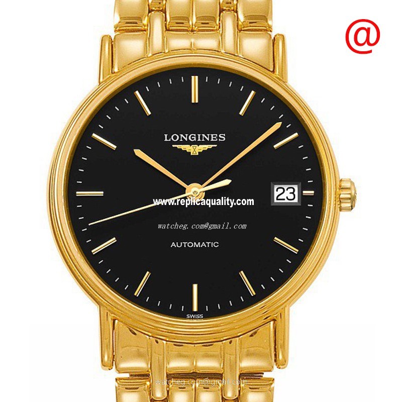 Longines PRESENCE L4.821.2.52.8 Automatic PVD Gold Black