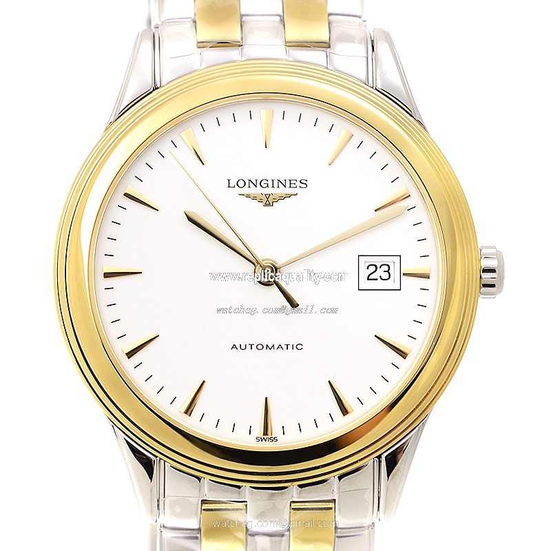 Longines FLAGSHIP L4.874.3.22.7 Automatic Gold-Plated & Stainless Steel White