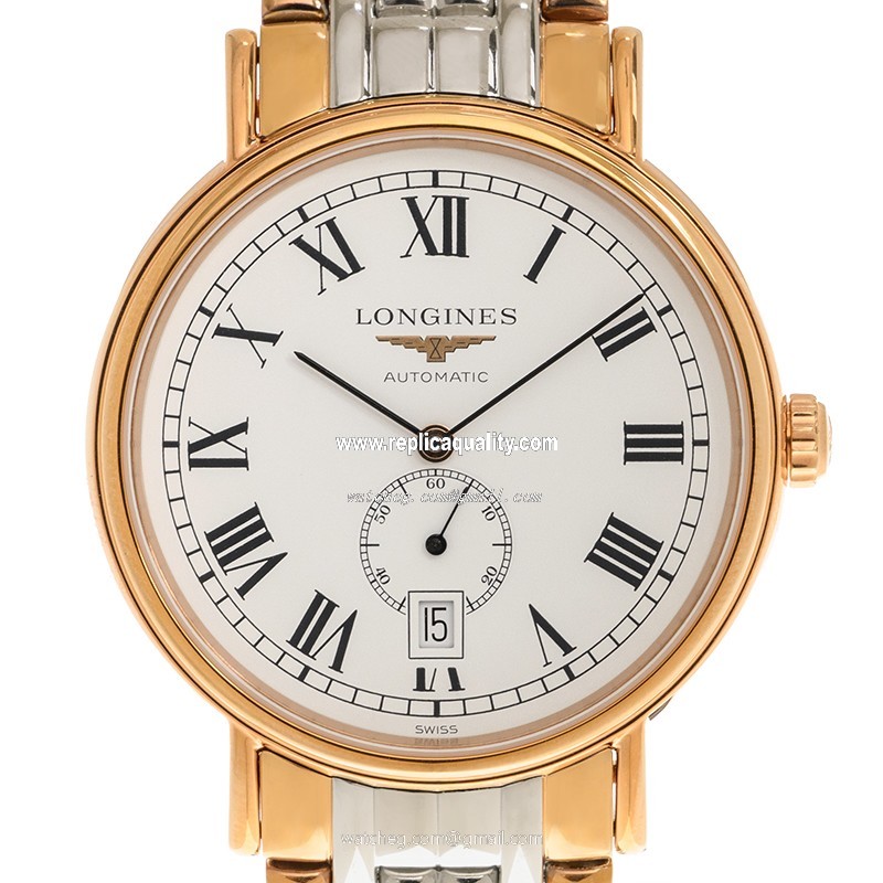 Longines PRESENCE L4.905.1.11.7 Automatic Gold-Plated & Stainless Steel White