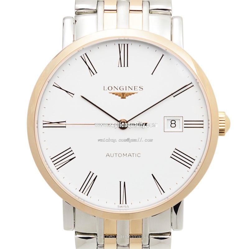 Longines ELEGANT L4.910.5.11.7 Automatic 18kt Rose Gold & Steel White