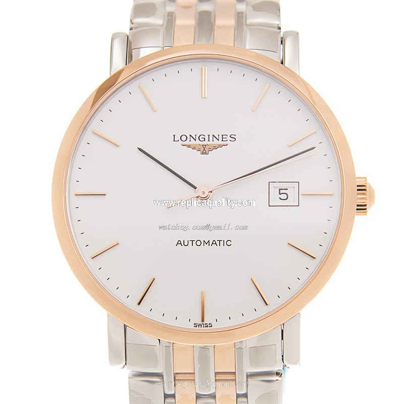 Longines ELEGANT L4.910.5.12.7 Automatic 18kt Rose Gold & Steel White