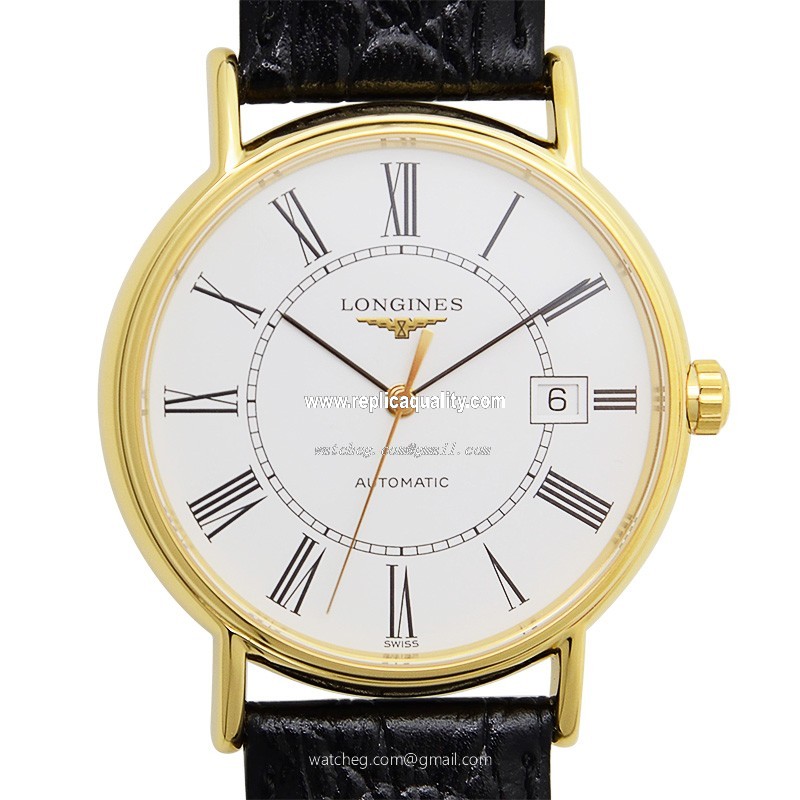 Longines PRESENCE L4.921.2.11.2 Automatic PVD Gold White