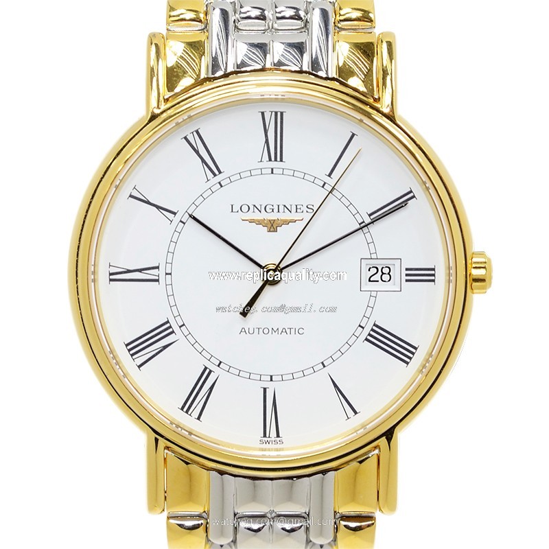 Longines PRESENCE L4.921.2.11.7 Automatic 18kt Gold & Steel White