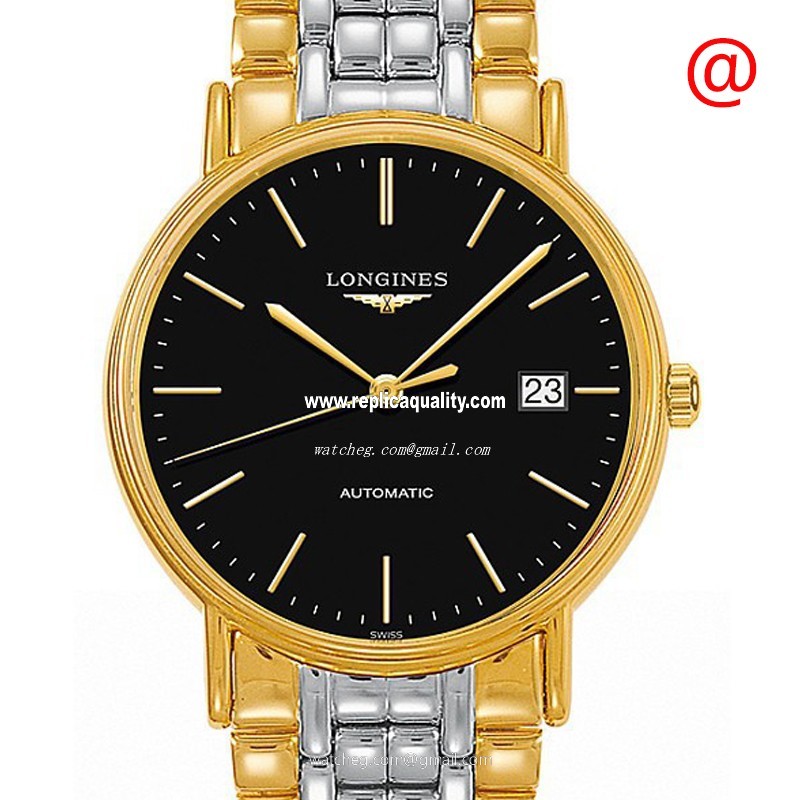 Longines PRESENCE L4.921.2.52.7 Automatic Gold-Plated & Stainless Steel Black