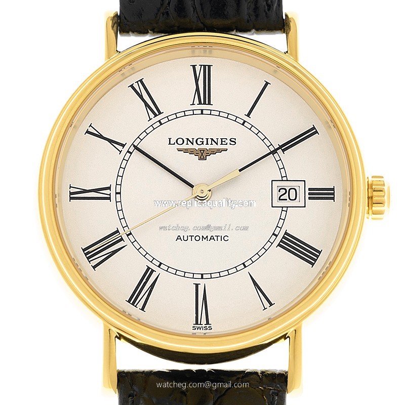 Longines PRESENCE L4.922.2.11.2 Automatic Gold-Plated & Stainless Steel White