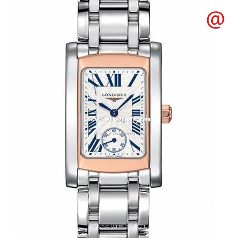 Longines DOLCE VITA L5.155.5.71.6 Quartz 18kt Rose Gold & Steel Silver