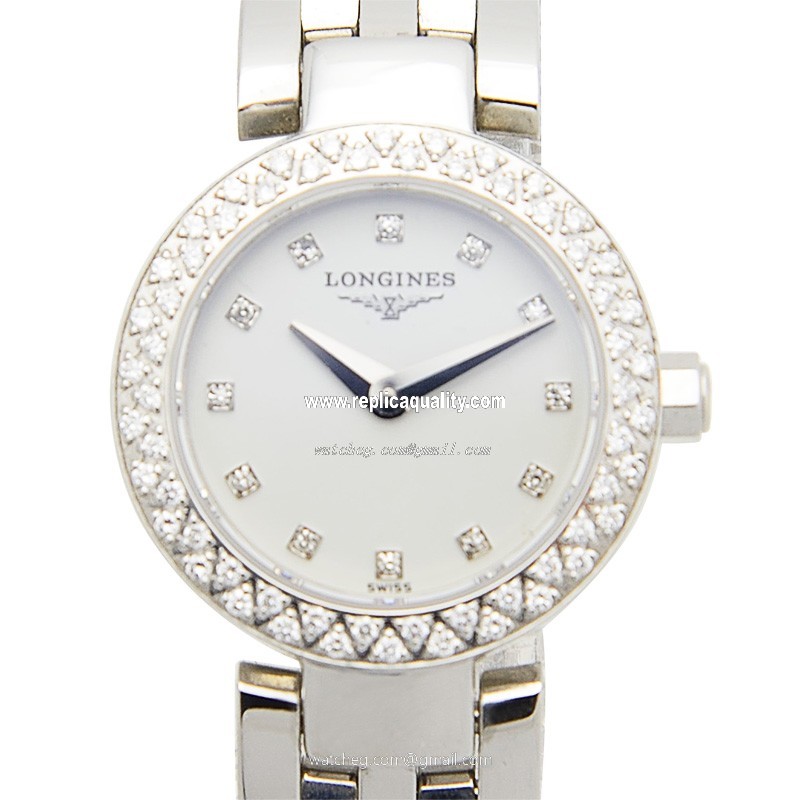 Longines DOLCE VITA L5.174.0.17.6 Quartz Stainless Steel & Diamonds White