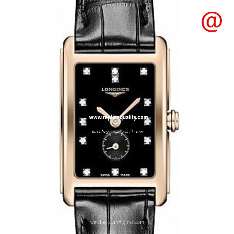 Longines DOLCE VITA L5.255.8.57.0 Quartz 18kt Rose Gold Black