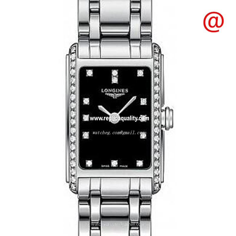 Longines DOLCE VITA L5.258.0.57.6 Quartz Stainless Steel & Diamonds Black