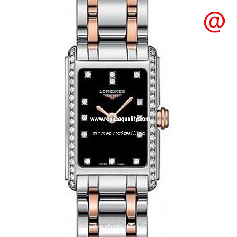 Longines DOLCE VITA L5.258.5.59.7 Quartz Stainless Steel & Diamonds Black