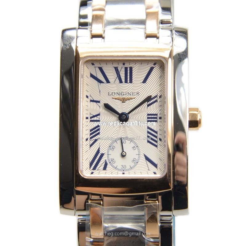 Longines DOLCE VITA L5.502.5.71.7 Quartz 18kt Rose Gold & Steel Silver