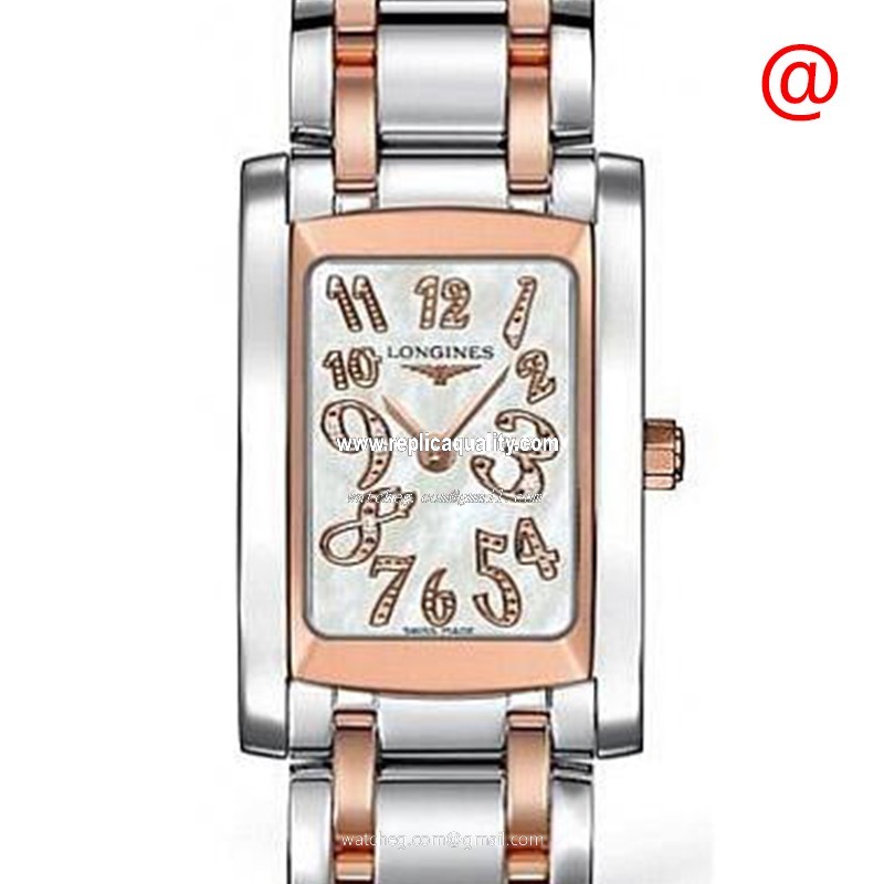 Longines DOLCE VITA L5.502.5.97.7 Quartz 18kt Rose Gold & Steel White