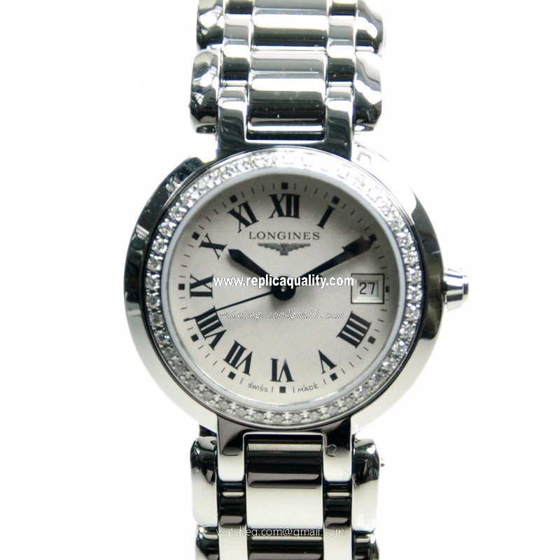 Longines PRIMA LUNA L8.110.0.71.6 Quartz Stainless Steel & Diamonds Silver