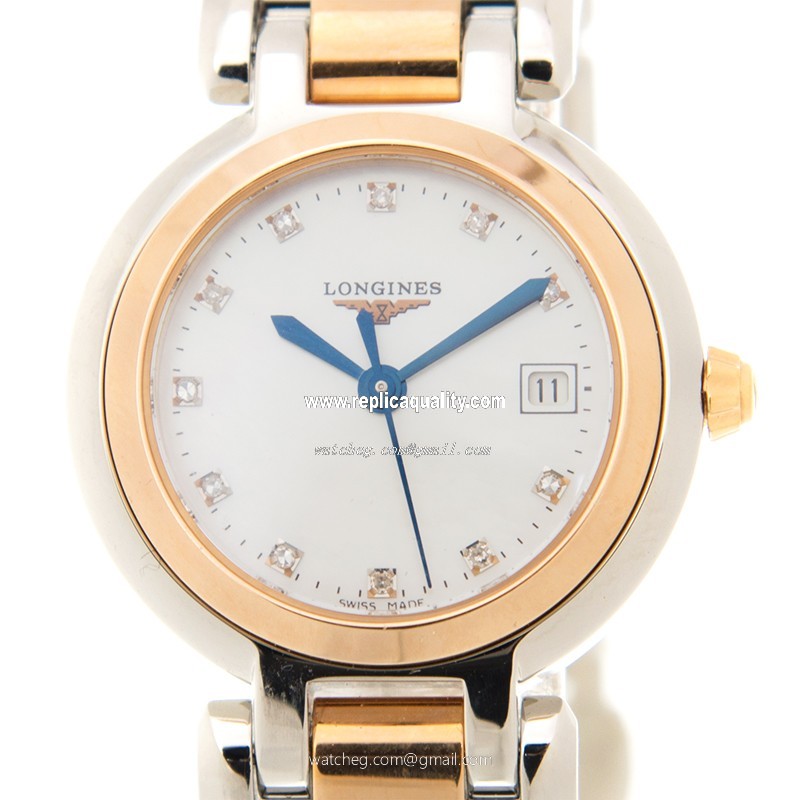 Longines PRIMA LUNA L8.110.5.87.6 Quartz 18kt Rose Gold & Steel White