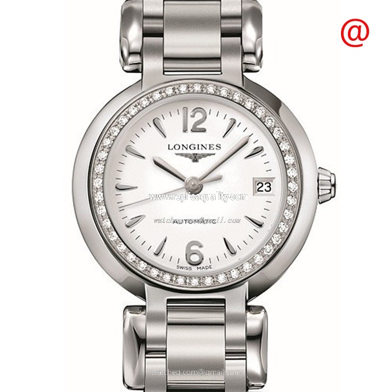 Longines PRIMA LUNA L8.111.0.16.6 Automatic Stainless Steel & Diamonds White