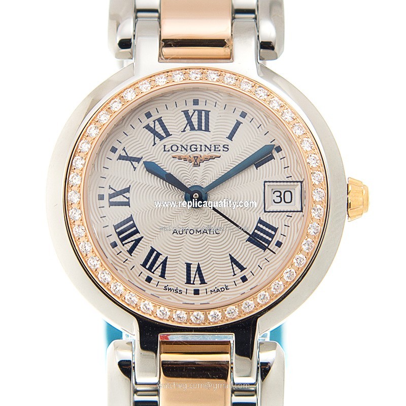Longines PRIMA LUNA L8.111.5.79.6 Automatic 18kt Rose Magic & Diamond Silvery & White