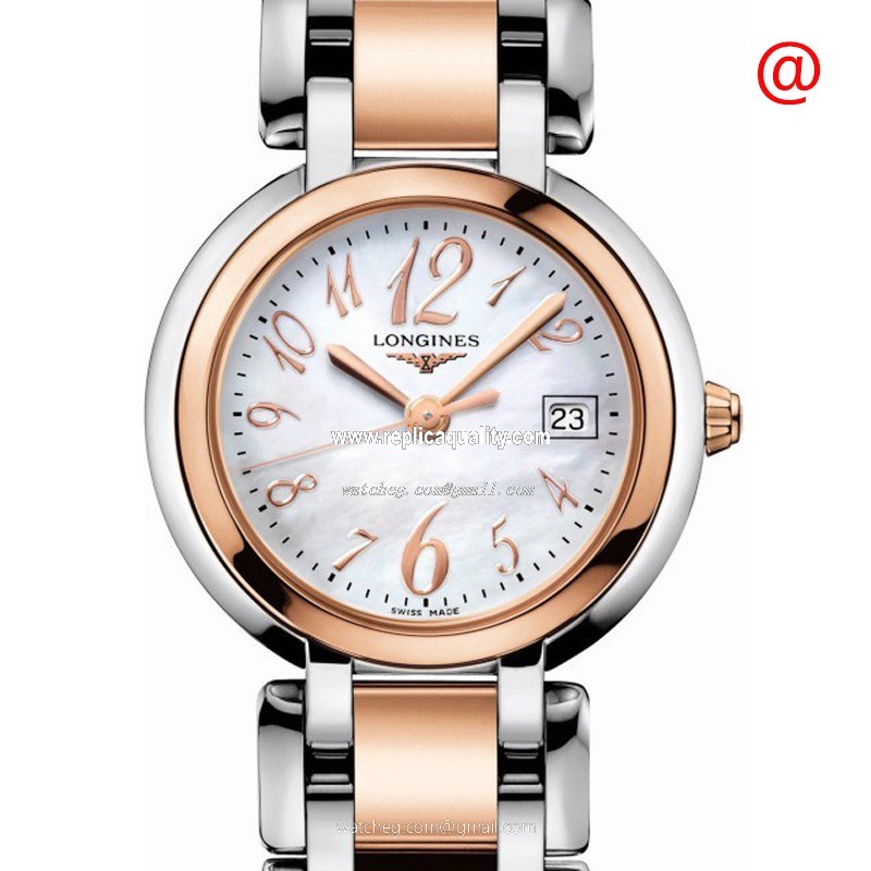 Longines PRIMA LUNA L8.112.5.83.6 Quartz 18kt Rose Gold & Steel White