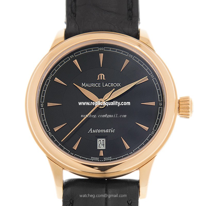 Maurice Lacroix LES CLASSIQUES LC6003-PG101-230 Quartz 18kt Rose Gold Black