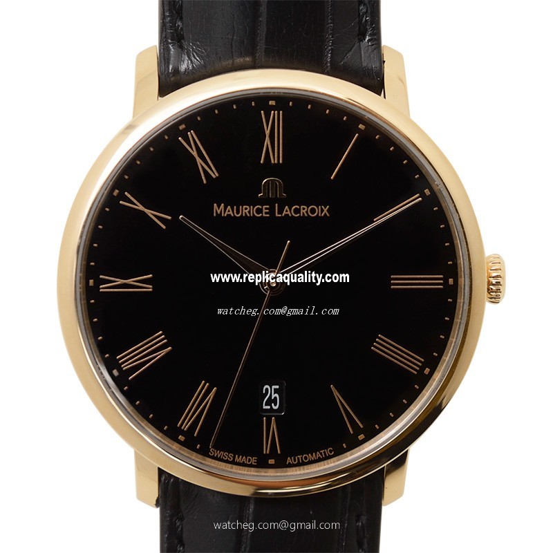 Maurice Lacroix LES CLASSIQUES LC6007-PG101-310 Automatic 18kt Rose Gold Black