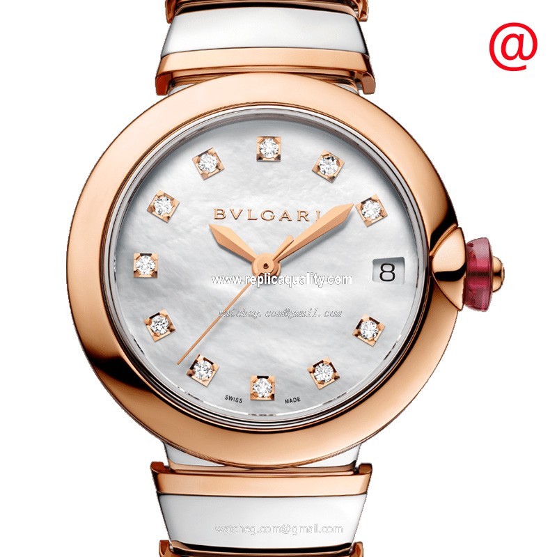 Bulgari LVCEA 102198 Automatic 18kt Rose Gold & Steel White