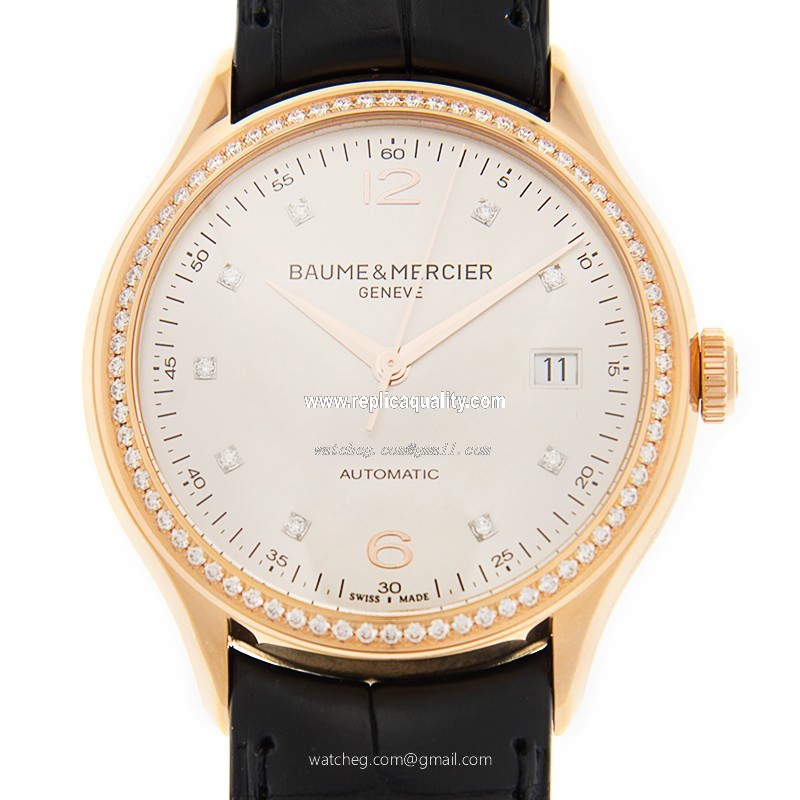 Baume & Mercier CLIFTON M0A10194 Automatic 18kt Rose Gold & Diamonds White