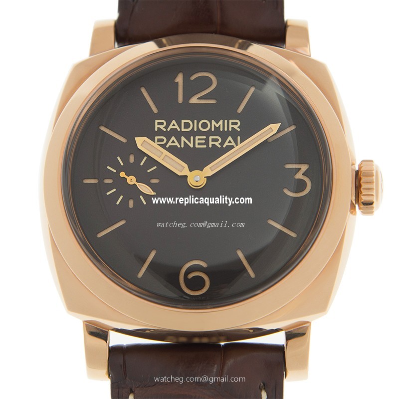 Panerai RADIOMIR PAM00398 Manual Wind 18kt Rose Gold Black