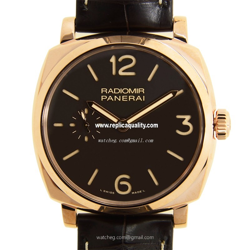 Panerai RADIOMIR PAM00513 Manual Wind 18kt Rose Gold Dark Brown