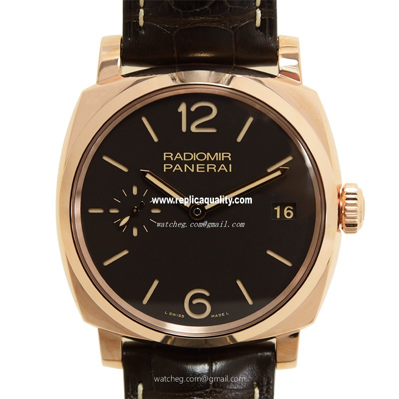 Panerai RADIOMIR PAM00515 Manual Wind 18kt Rose Gold Dark Brown 