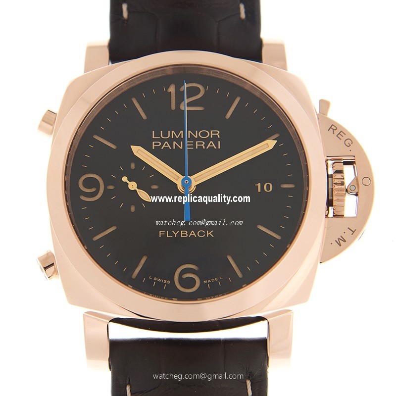 Panerai LUMINOR PAM00525 Automatic 18kt Rose Gold Black