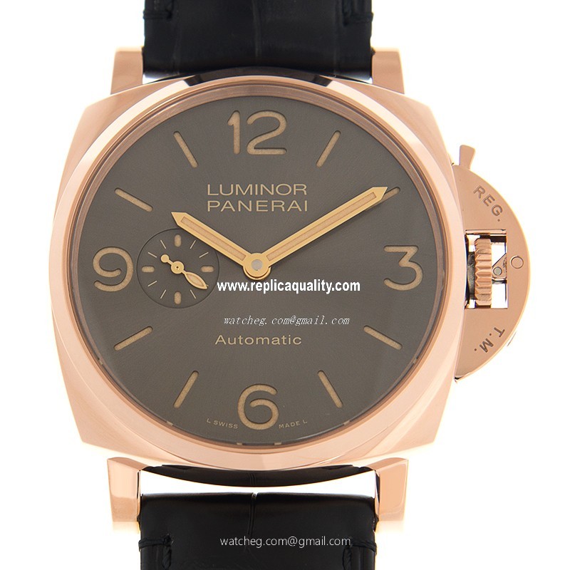 Panerai LUMINOR PAM00675 Automatic 18kt Rose Gold Dark grey