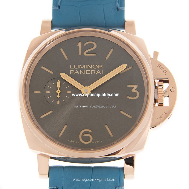 Panerai LUMINOR PAM00677 Manual Wind 18kt Rose Gold Dark grey