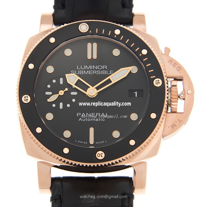 Panerai LUMINOR PAM00684 Automatic 18kt Rose Gold Black