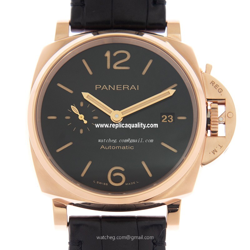 Panerai LUMINOR DUE PAM01041 Automatic 18kt Rose Gold Black