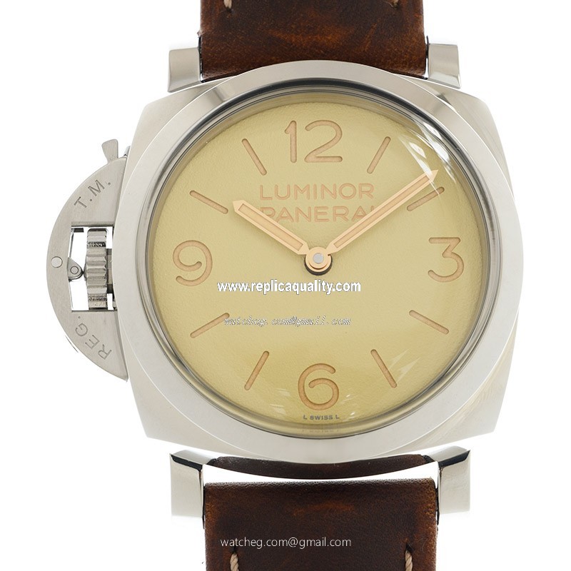 Panerai LUMINOR PAM01075 Automatic Stainless Steel Beige