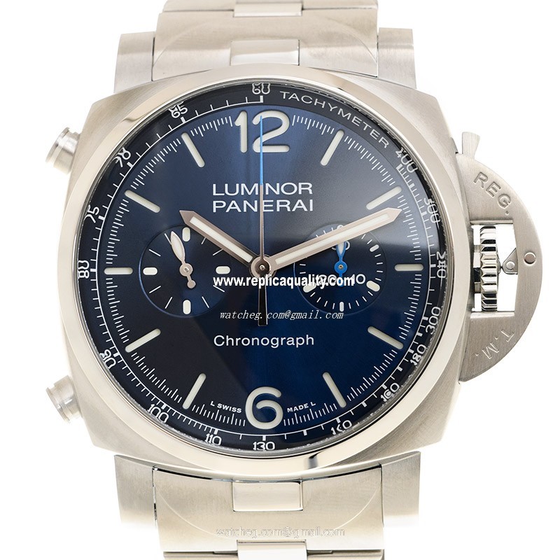 Panerai LUMINOR CHRONO PAM01110 Automatic Stainless Steel Blue 