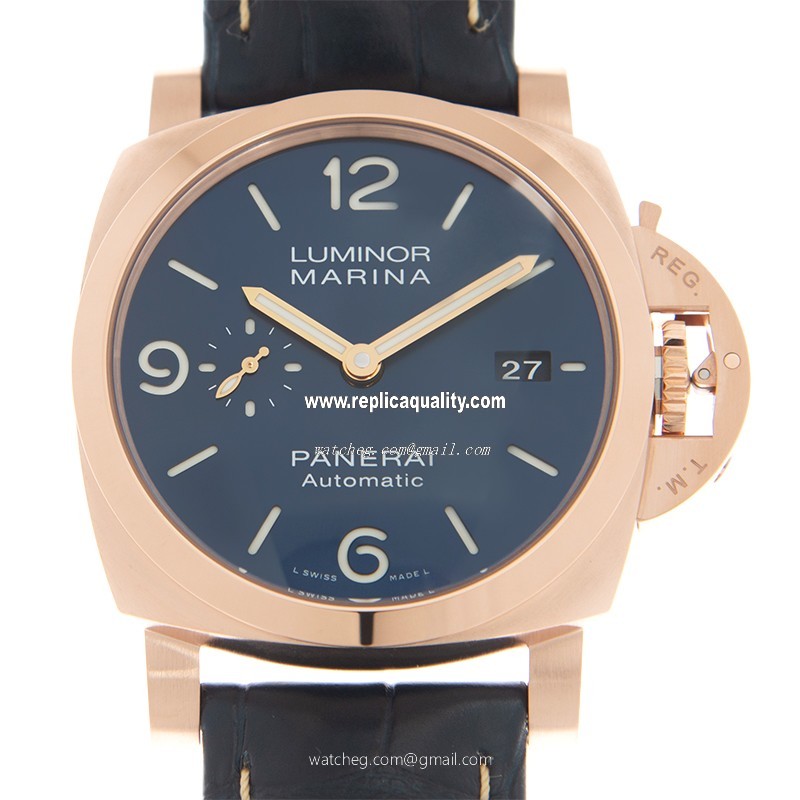 Panerai LUMINOR MARINA PAM01112 Manual Wind Stainless Steel Blue 