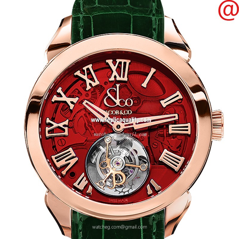 Jacob & Co PALATIAL PT520.40.NS.QR.A Manual Wind 18kt Rose Gold Red