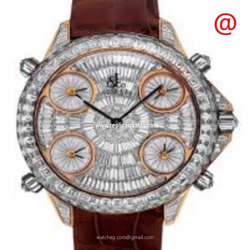 Jacob & Co PZ500.40.BD.BD.AFL4A Quartz 18kt Rose Gold Silver