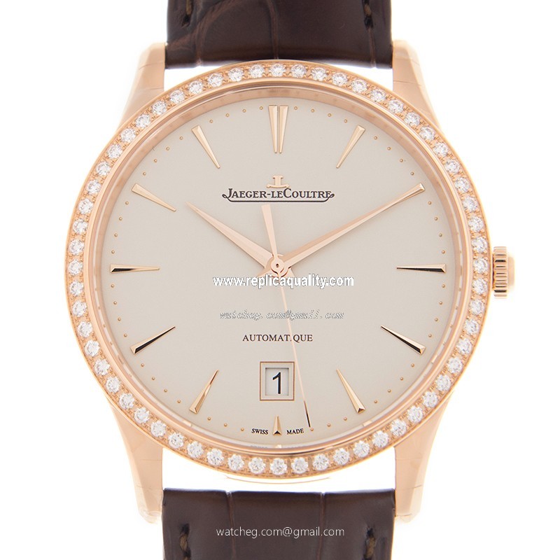 Jaeger-Lecoultre MASTER ULTRA THIN Q1232501 Automatic 18kt Rose Gold & Diamonds Beige