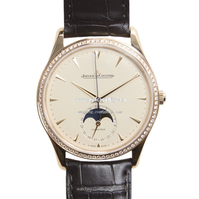 Jaeger-Lecoultre MASTER ULTRA THIN Q1362501 Automatic 18kt Rose Gold & Diamonds Beige